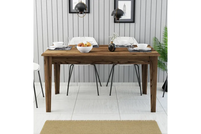 Lissione Spisebord 145x88 cm Brun - Hanah Home - Møbler - Bord - Spisebord & kjøkkenbord