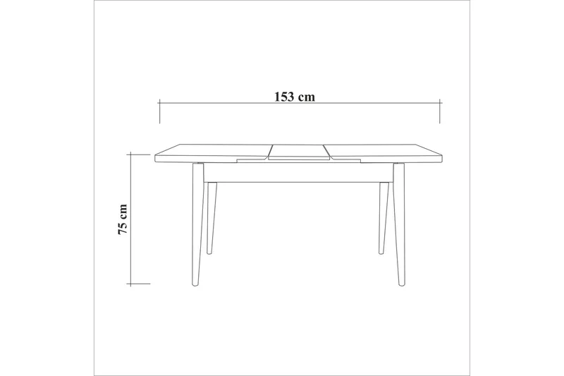 Oliver Spisebord 120x75 cm Svart - Hanah Home - Møbler - Bord - Spisebord & kjøkkenbord