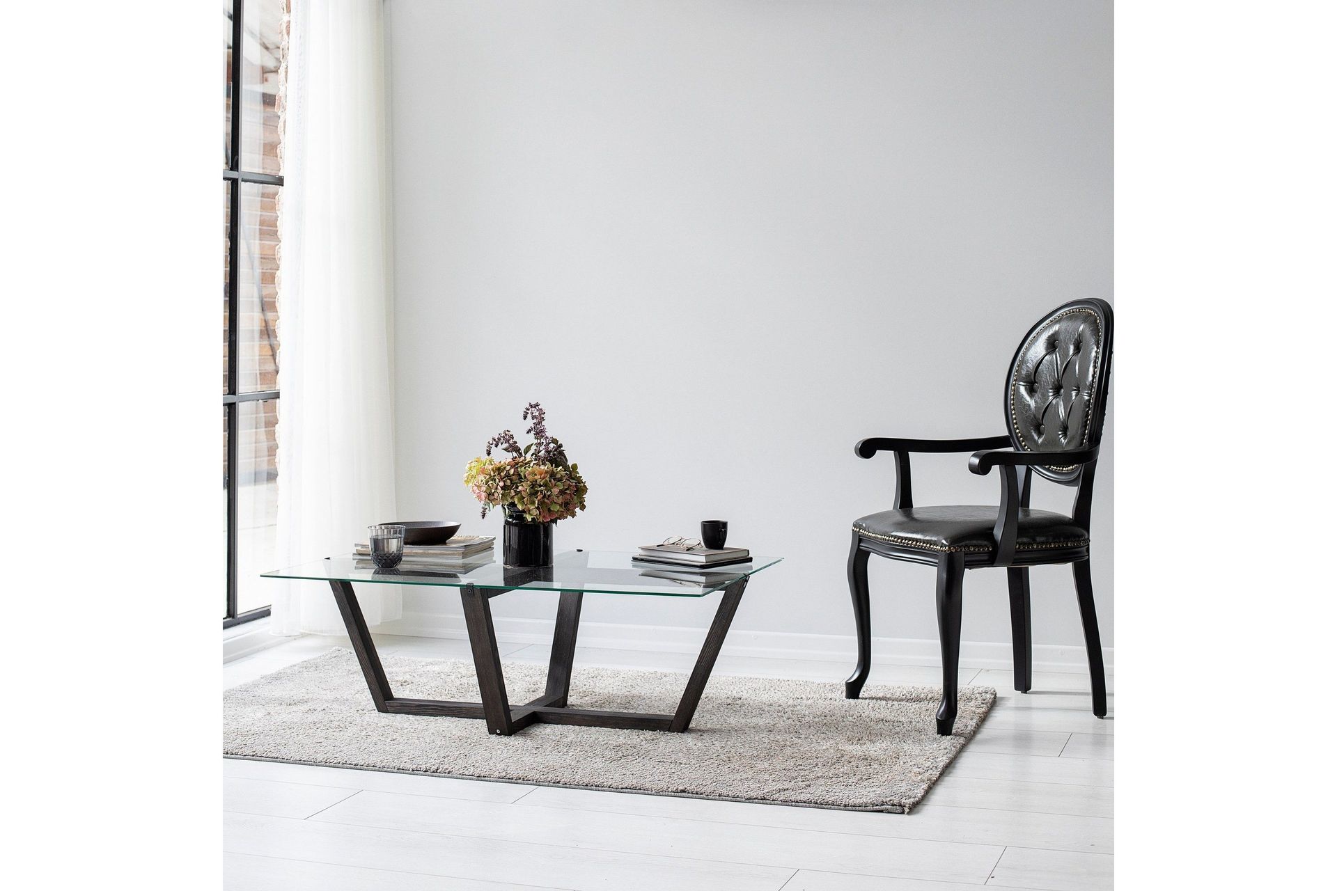 Liepene Sofabord 105x65 cm Svart - Hanah Home