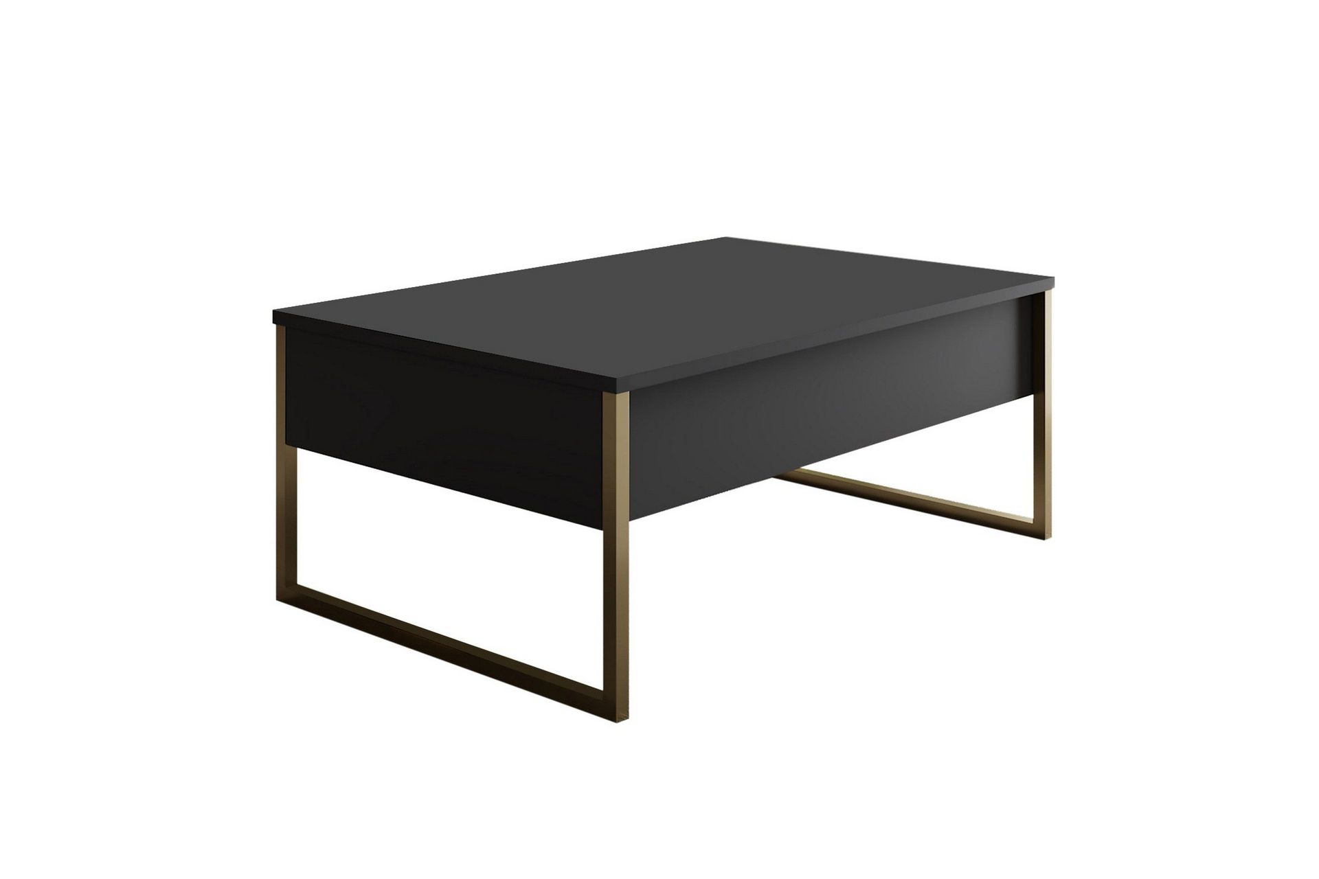 Luxe Sofabord 90x40 cm Svart/Gull - Hanah Home