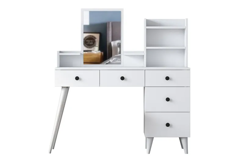 Junji Sminkebord 118,2x93,8 cm Hvit, Hanah Home