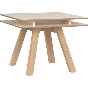 4 You Fresh Kvadratisk Spisebord 100 cm med Tre- og Eikeutseende - Beige - Møbler - Bord - Spisebord & kjøkkenbord