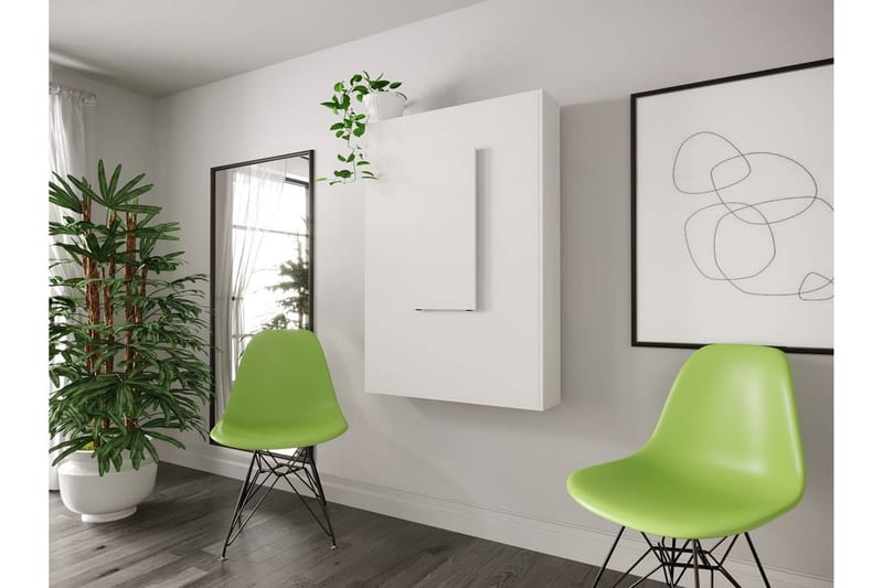 Abi Veggmontert Foldbart Spisebord 130 cm - Hvit - Møbler - Bord - Spisebord & kjøkkenbord