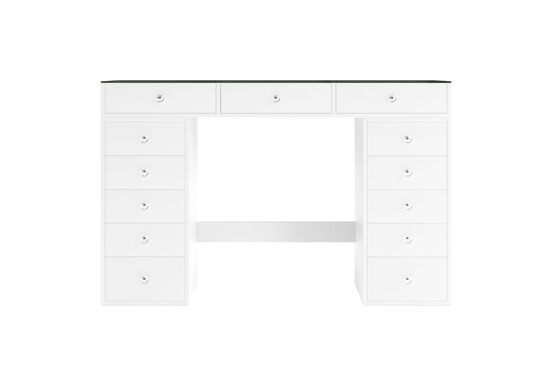 Addison Sminkebord Glass 120 cm - Hvit - Møbler - Bord - Sminkebord & toalettbord