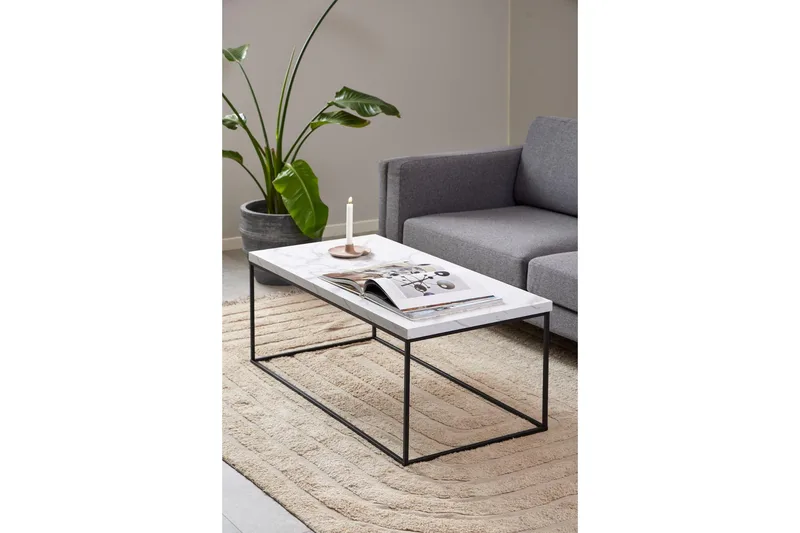 Adisan Sofabord 55 cm - Hvit - Møbler - Bord - Sofabord