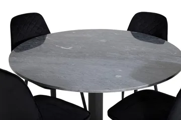 Admira spisebord 106 cm rundt i marmor med 4 Polar spisestoler - Møbler - Bord - Spisegrupper