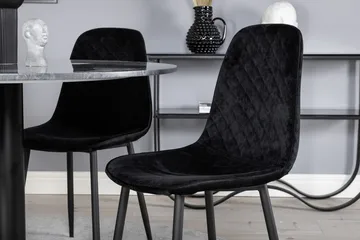 Admira spisebord 106 cm rundt i marmor med 4 Polar spisestoler - Møbler - Bord - Spisegrupper