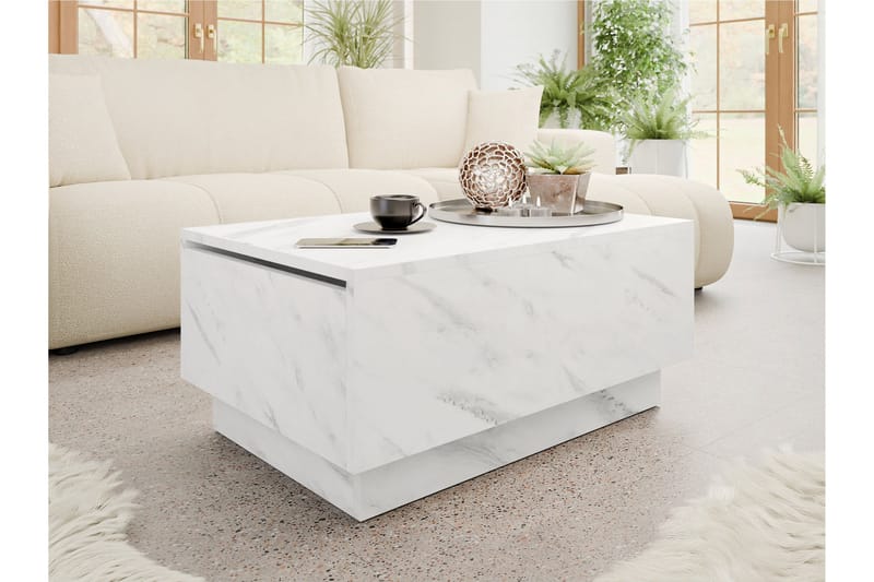 Adrianah Sofabord 90 cm - Hvit - Møbler - Bord - Sofabord