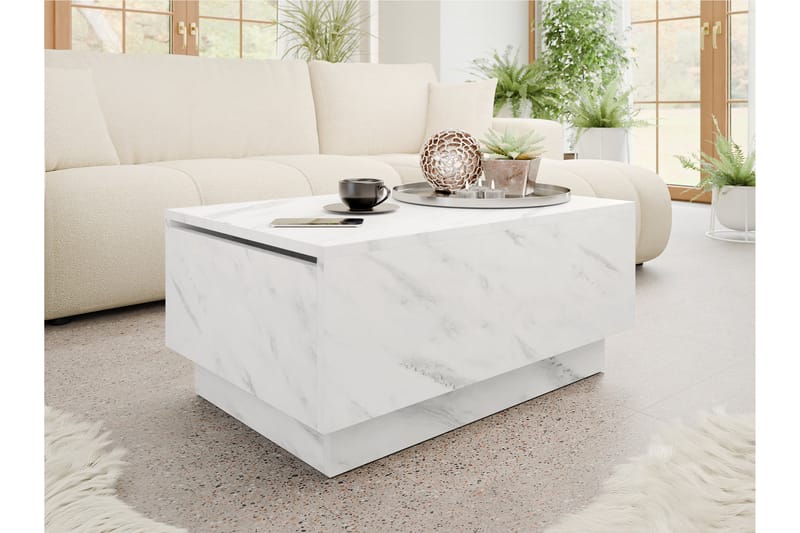 Adrianah Sofabord 90 cm - Hvit - Møbler - Bord - Sofabord