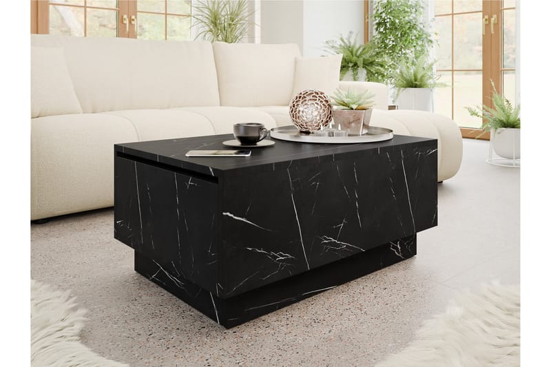 Adrianah Sofabord 90 cm - Svart - Møbler - Bord - Sofabord