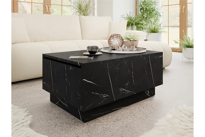 Adrianah Sofabord 90 cm - Svart - Møbler - Bord - Sofabord