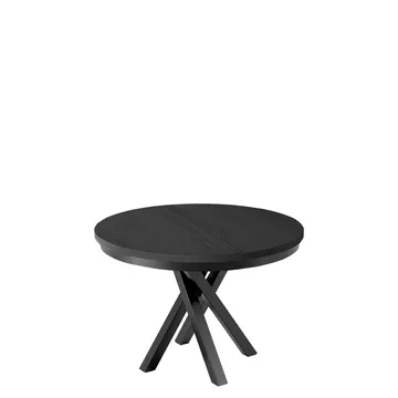 Aggarwal Rundt Spisebord 100 cm med Mørkt Tre- og Metallutseende - Svart - Møbler - Bord - Spisebord & kjøkkenbord