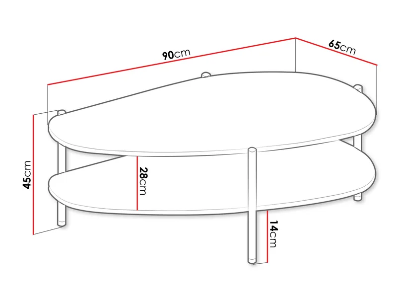 Aggarwal Sofabord 90 cm - Møbler - Bord - Sofabord