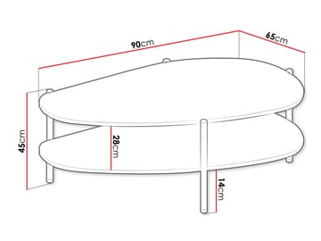 Aggarwal Sofabord 90 cm - Møbler - Bord - Sofabord