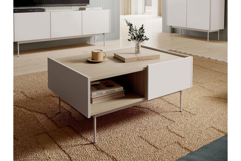 Akansh Sofabord 97 cm - Beige - Møbler - Bord - Sofabord