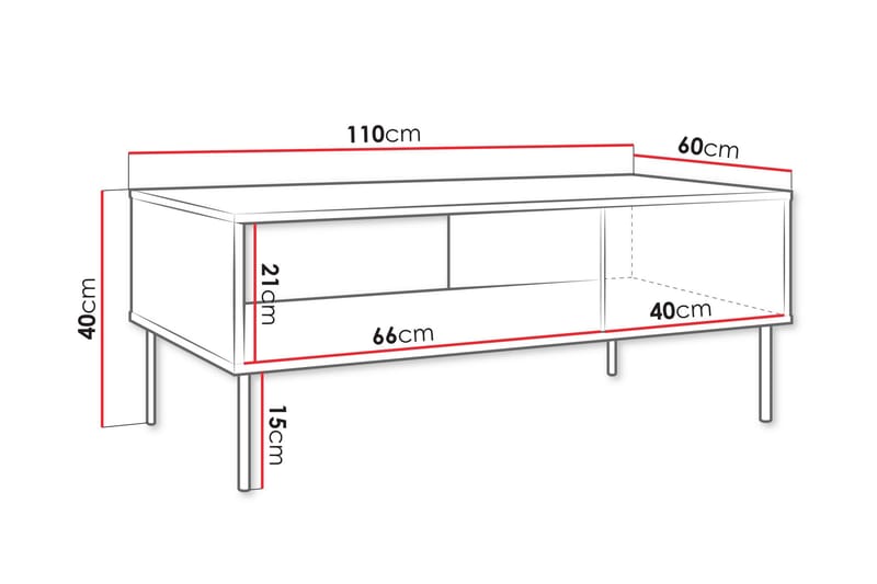 Akiko Sofabord 110 cm - Grønn - Møbler - Bord - Sofabord
