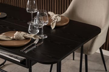 Alborga Spisebord 140 cm Rektangulært - Svart - Møbler - Bord - Spisebord & kjøkkenbord