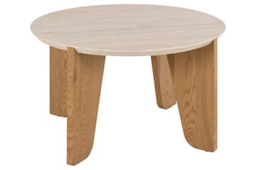 Alkha Rundt Sofabord 80 cm i Stein med Tre Ben - Beige - Møbler - Bord - Sofabord