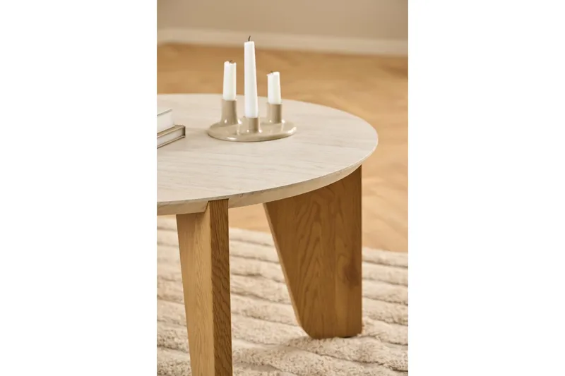 Alkha Sofabord 80 cm - Beige - Møbler - Bord - Sofabord