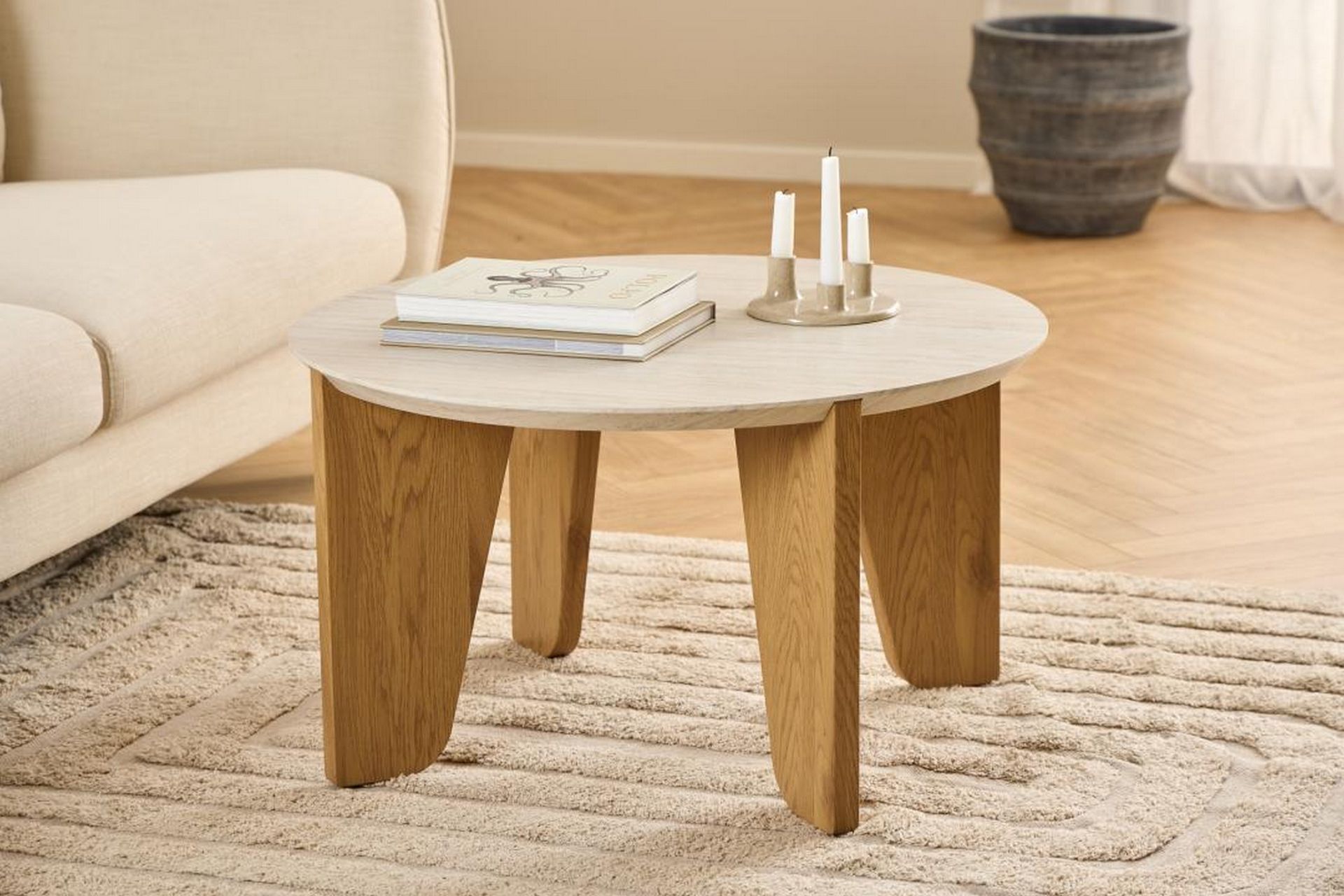 Alkha Sofabord 80 cm - Beige - Møbler - Bord - Sofabord