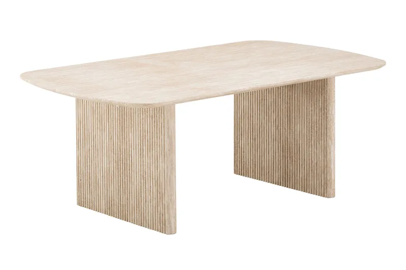 Alma rektangulært sofabord 120 cm i tre, Travertin