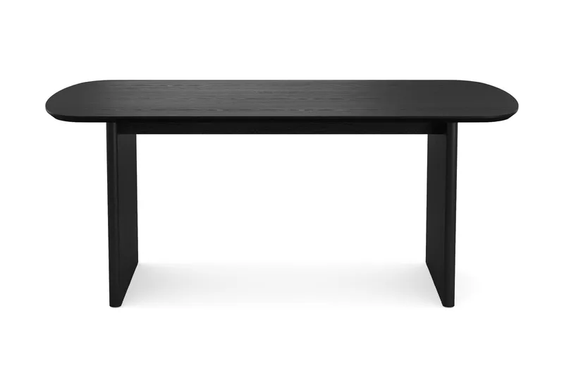 Alma rektangulært spisebord 180x90 cm finér - Svart - Møbler - Bord - Spisebord & kjøkkenbord
