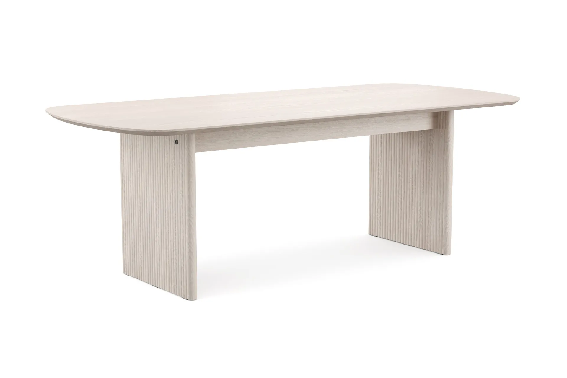 Alma rektangulært spisebord 220 × 100 cm finer - Hvitlasert eik