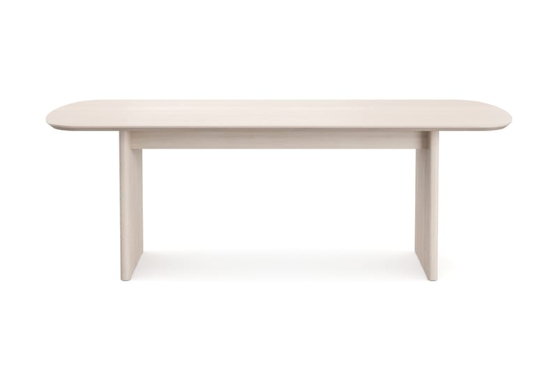 Alma rektangulært spisebord 220x100 cm finér - Hvitlasert - Møbler - Bord - Spisebord & kjøkkenbord