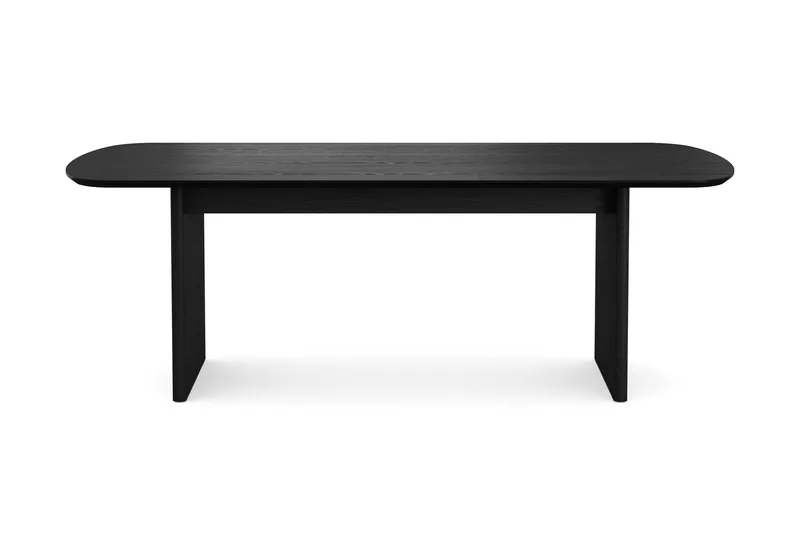 Alma rektangulært spisebord 220x100 cm finér - Svart - Møbler - Bord - Spisebord & kjøkkenbord