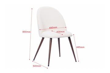 Alma spisegruppe med rektangulært bord på 220 cm i valnøtt og 6 Nibe Plus spisestoler - Valnøtt - Møbler - Bord - Spisegrupper