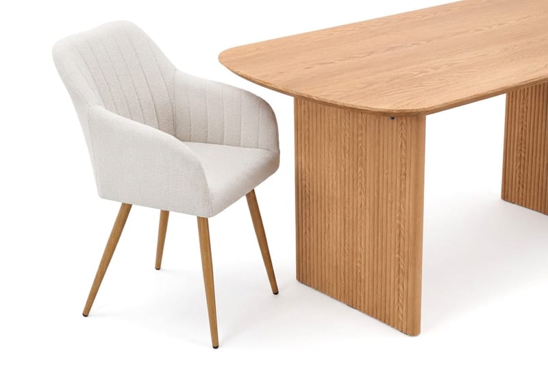 Alma spisegruppe rektangulær 180 cm eik med 6 Filippa spisestoler - Eik - Møbler - Bord - Spisegrupper