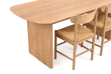 Alma spisegruppe rektangulær 180 cm eik med 6 Malte spisestoler - Eik - Møbler - Bord - Spisegrupper