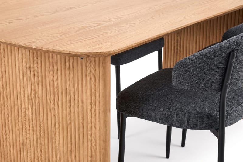 Alma spisegruppe rektangulær 180 cm eik med 6 Sawako spisestoler - Eik - Møbler - Bord - Spisegrupper
