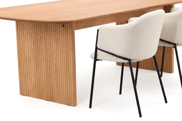 Alma spisegruppe rektangulær 220 cm eik med 6 Filip spisestoler - Eik - Møbler - Bord - Spisegrupper