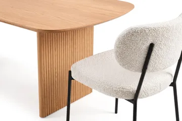 Alma spisegruppe rektangulær 220 cm eik med 6 Gemmiano spisestoler - Eik - Møbler - Bord - Spisegrupper