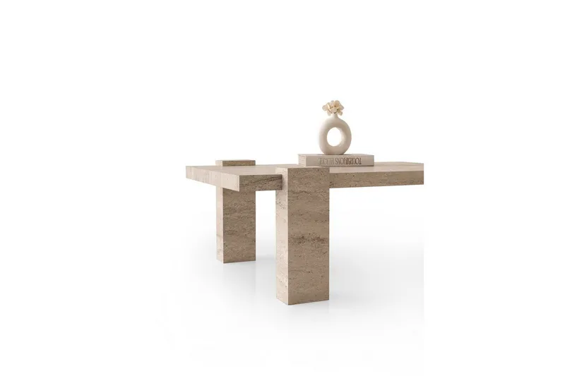 Almasi Stuebord 110 cm - Travertin - Møbler - Bord - Sofabord