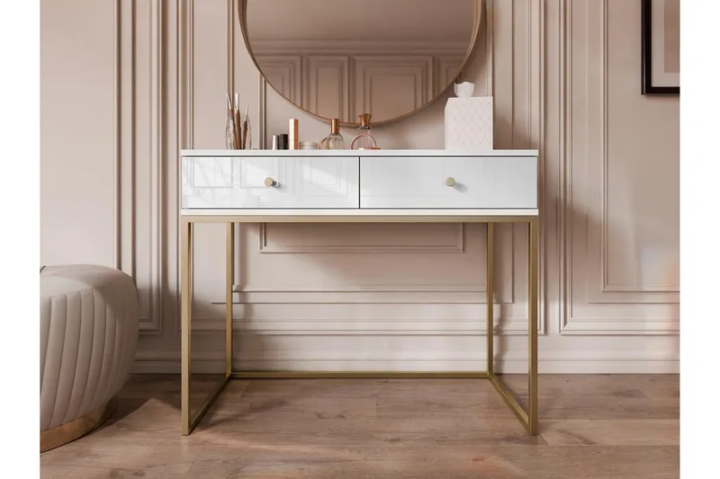 Altenau Sminkebord 100x40 cm - Hvit - Møbler - Bord - Sminkebord & toalettbord