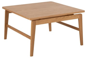 Amasi 80 cm Kvadratisk Sofabord med Svevende Bordplate i Eik - Brun - Møbler - Bord - Sofabord
