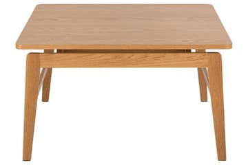 Amasi 80 cm Kvadratisk Sofabord med Svevende Bordplate i Eik - Brun - Møbler - Bord - Sofabord