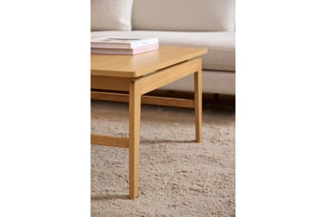 Amasi 80 cm Kvadratisk Sofabord med Svevende Bordplate i Eik - Brun - Møbler - Bord - Sofabord