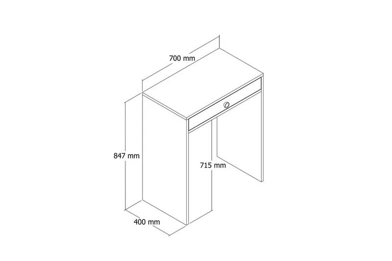 Ameias Sminkebord 70 cm - Natur - Møbler - Bord - Sminkebord & toalettbord