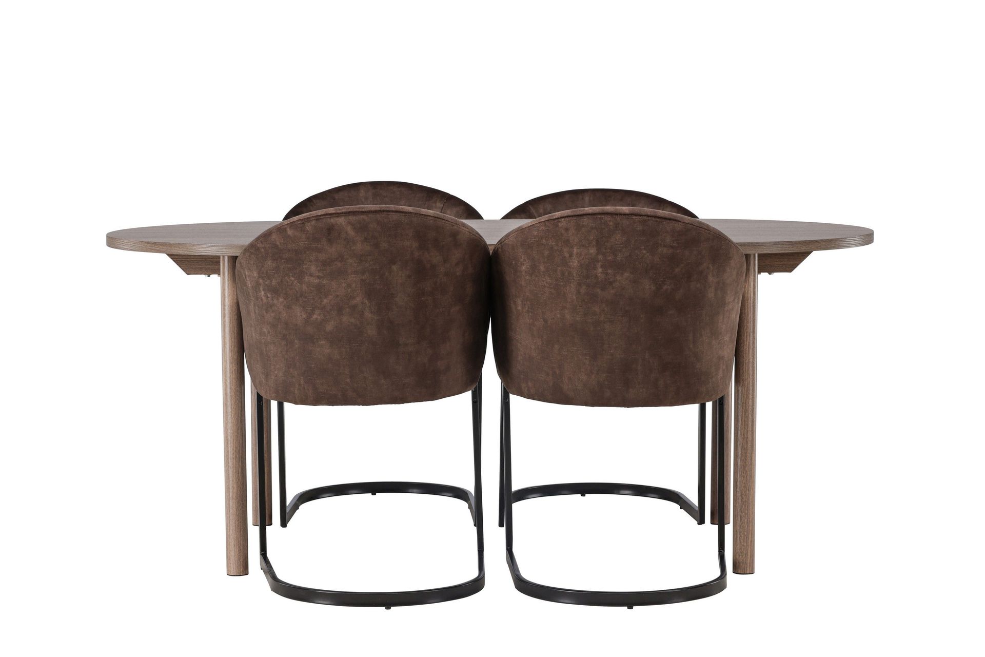 Andy spisegruppe 180 cm oval med 4 Evening-stoler -