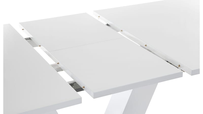 Andy Uttrekkbart Rektangulært Spisebord 140 cm i Tre - Hvit - Møbler - Bord - Spisebord & kjøkkenbord