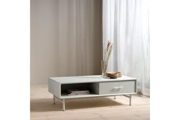 Anthony Sofabord 60 cm Rektangulært med Skuffer i Malt Tre - Lysegrå - Møbler - Bord - Sofabord