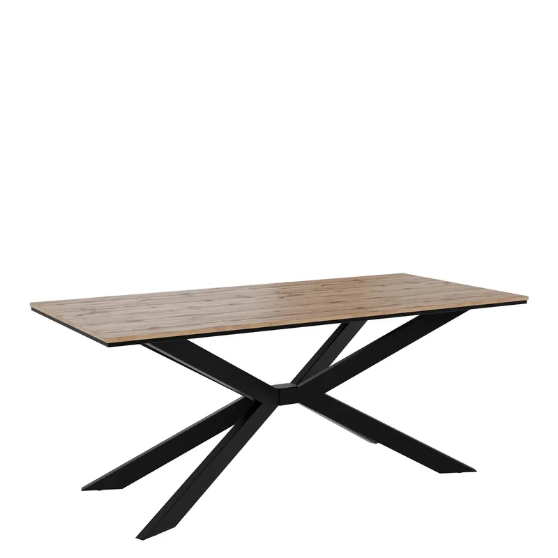 Aplung Spisebord 190 cm Rektangulær - Svart/Brun - Møbler - Bord - Spisebord & kjøkkenbord