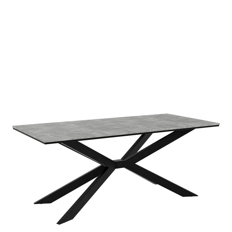 Aplung Spisebord 190 cm Rektangulær - Svart/Grå - Møbler - Bord - Spisebord & kjøkkenbord