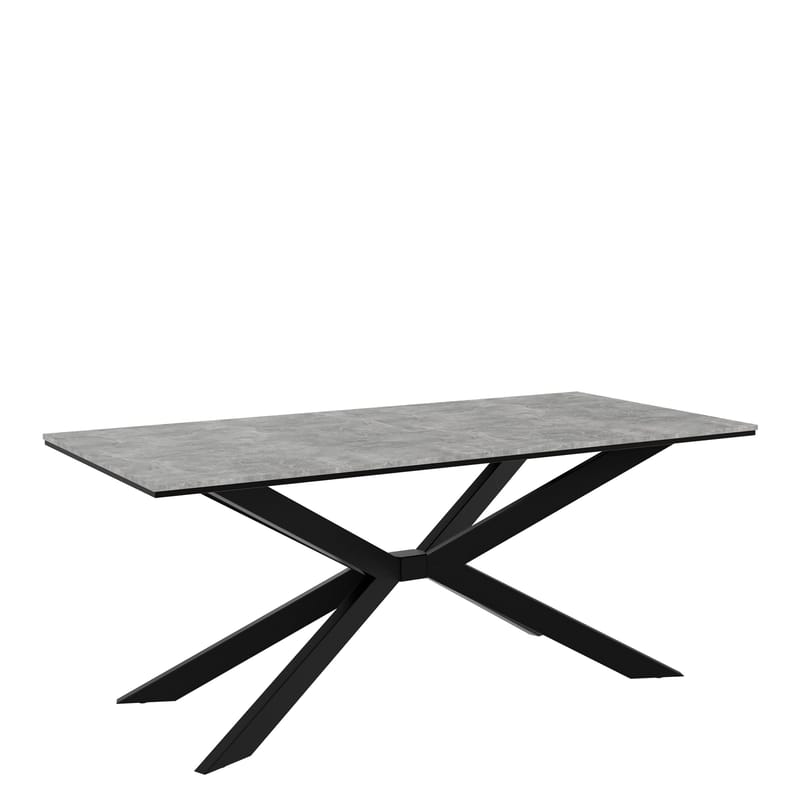 Aplung Spisebord 190 cm Rektangulær - Svart/Grå - Møbler - Bord - Spisebord & kjøkkenbord