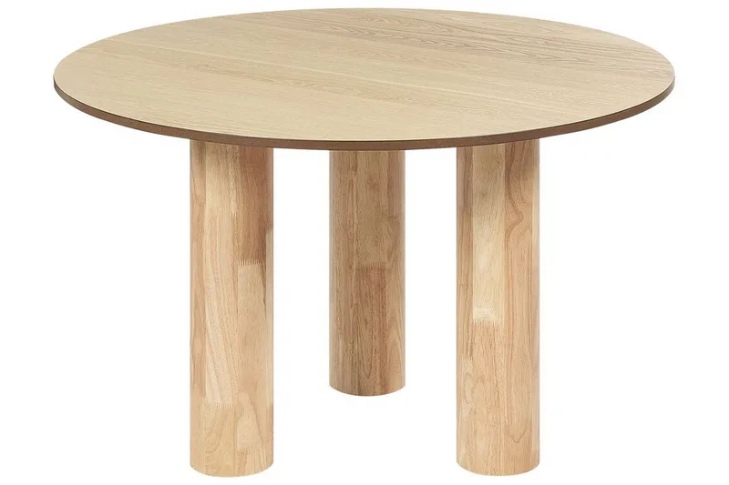 Appelle Spisebord 120 cm Rund, Lysebrun