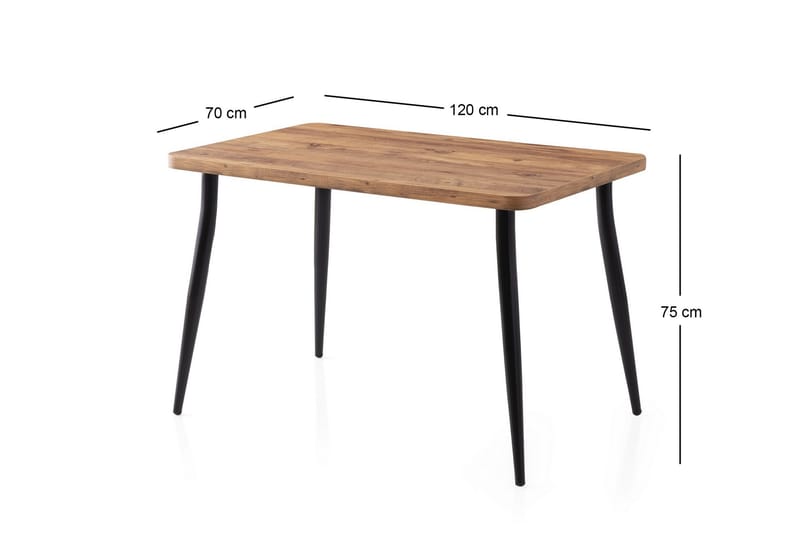 Armenia Spisebord 120 cm Rektangulær - Brun - Møbler - Bord - Spisebord & kjøkkenbord