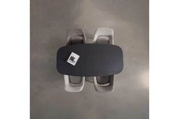 Arros Stort Uttrekkbart Rektangulært Spisebord 220 cm med Mørkt Tre- og Metallutseende - Svart - Møbler - Bord - Spisebord & kjøkkenbord